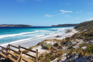 blue aqua sea white sandy beach blue sky esperance ocean drive