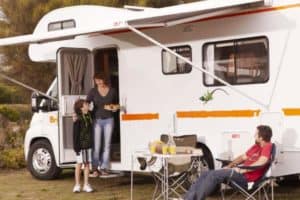 enjoying lunchtime in your motorhome