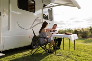 winery drinking relaxing motorhome