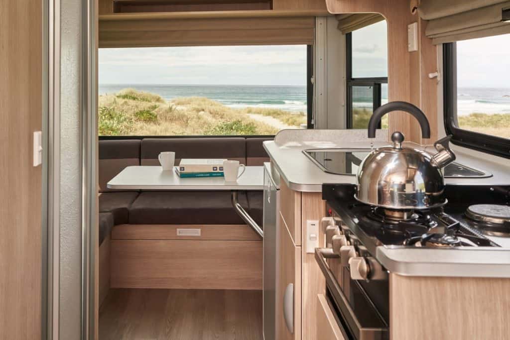 motorhome hire kitchen, cooking, healthy eating