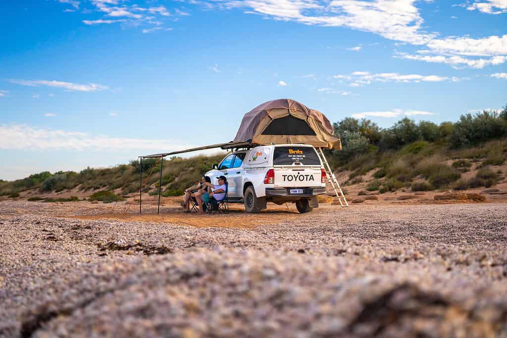 A couple in a Campervan Hire Darwin Australia