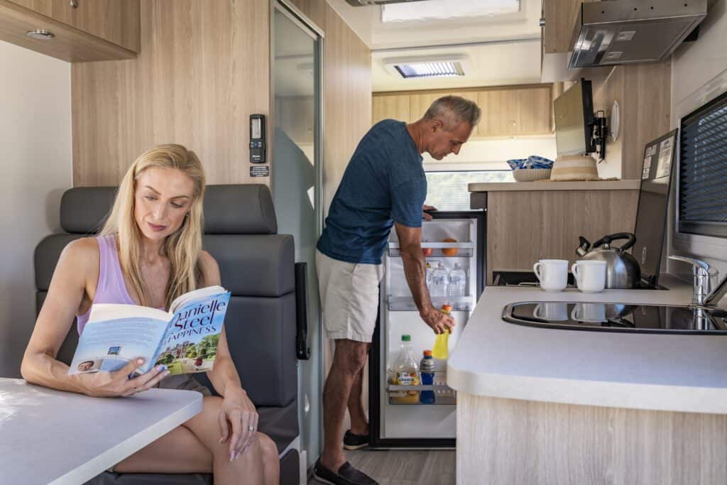 couple in a campervan